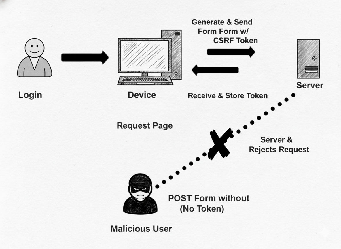 CSRF Token Prevention Flow